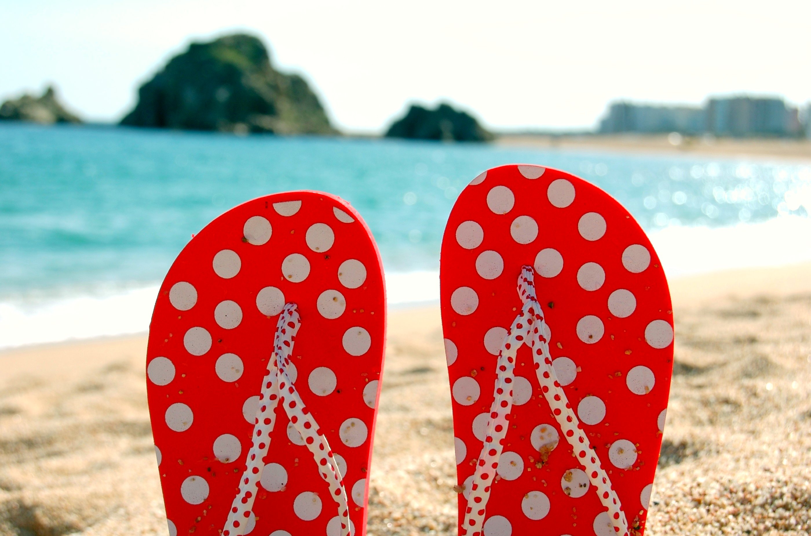 Thongs at the beach.