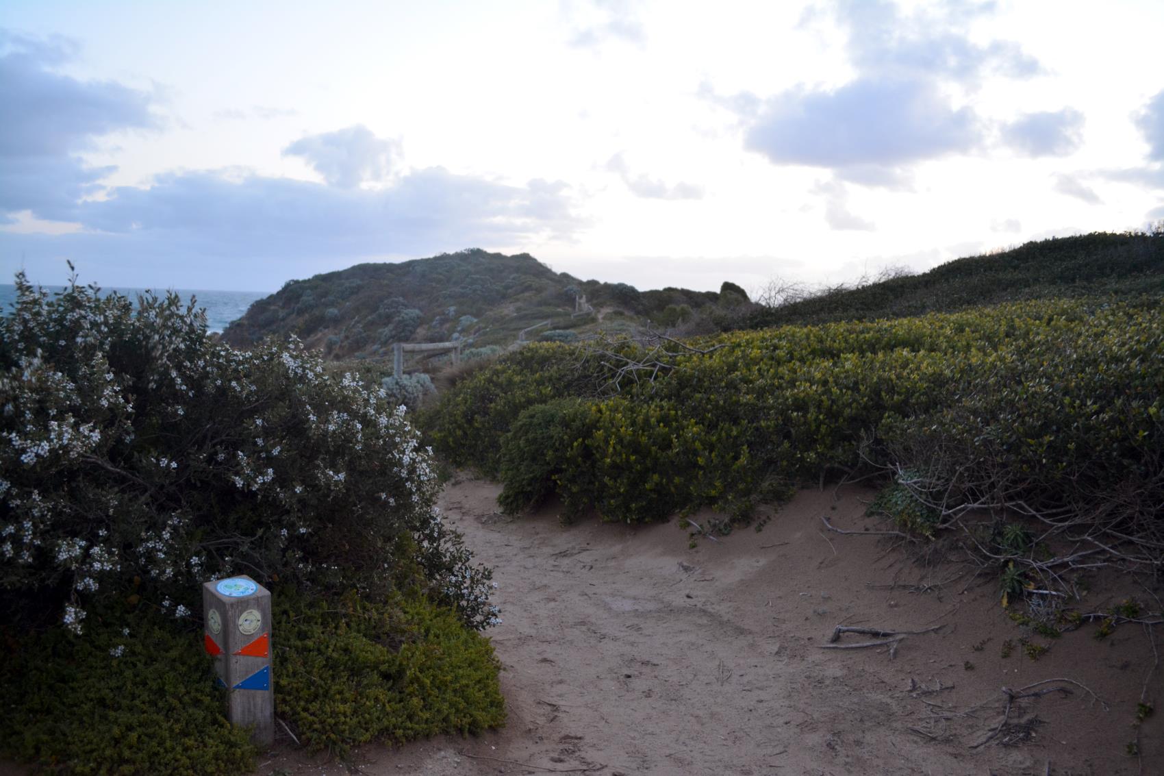 Continue this way, a trail to the beach