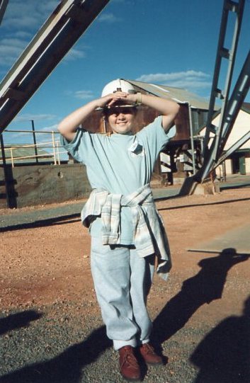 Ruth Morgan visiting the Super Pit in 1993